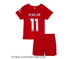 Liverpool Mohamed Salah #11 Domáci Detský futbalový dres 2023-24 Krátky Rukáv (+ trenírky)